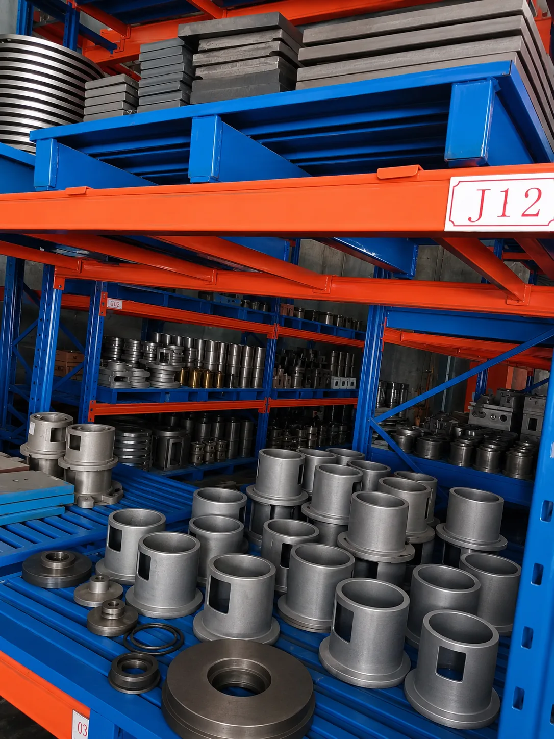 Shot blasting control cage and blast wheel parts