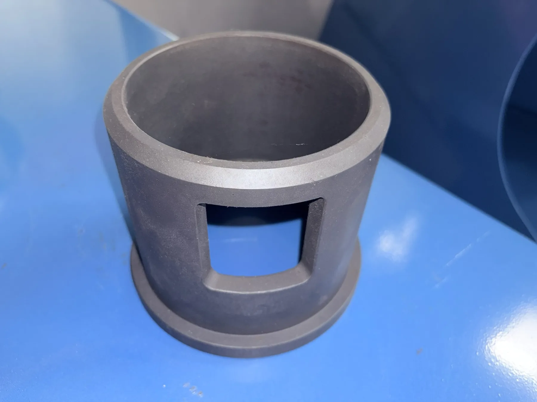 Control cage close-up for shot blasting spare parts quality review